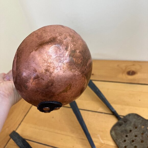 Kootenay Forge Copper Cast Iron Kitchen Utensils Steel Spatula Serving Spoon - Picture 7 of 8